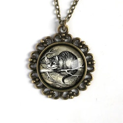 Halsband, stor berlock – Viktoriansk Cheshire Cat