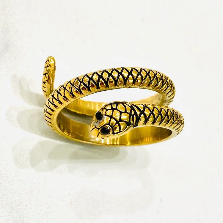 Bild på en ring i form av en slingrande orm