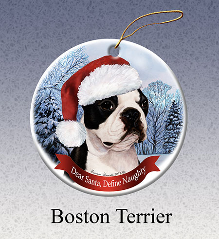 Julprydnad, Dear Santa Define Naughty – Bostonterrier