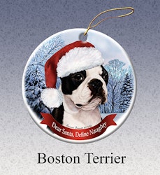 Julprydnad, Dear Santa Define Naughty – Bostonterrier