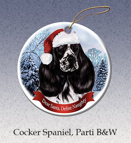 Julprydnad, Dear Santa Define Naughty – Amerikansk cocker spaniel