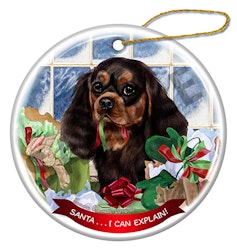 Julprydnad, Santa I Can Explain – Cavalier king charles spaniel, black & tan