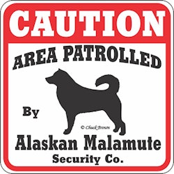 Skylt, Caution – Alaskan malamute
