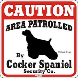 Skylt, Caution – Amerikansk cocker spaniel