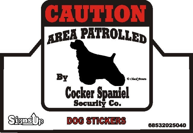 Dekal, Caution – Amerikansk cocker spaniel