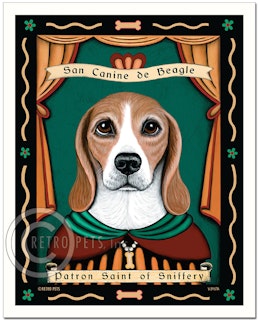 Konsttryck Krista Brooks, Patron Saint Of Sniffery – Beagle