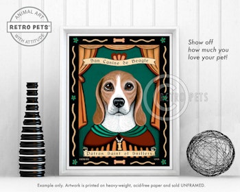 Konsttryck Krista Brooks, Patron Saint Of Sniffery – Beagle