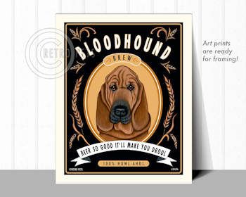 Konsttryck Krista Brooks, Bloodhound Brew – Blodhund