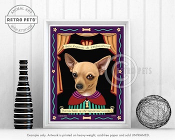 Konsttryck Krista Brooks, Patron Saint Of The Napoleonic – Chihuahua, brun