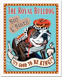 Konsttryck Krista Brooks, The Royal Bulldog – Engelsk bulldogg