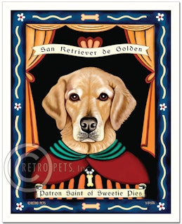 Konsttryck Krista Brooks, Patron Saint Of Sweetie Pies – Golden retriever
