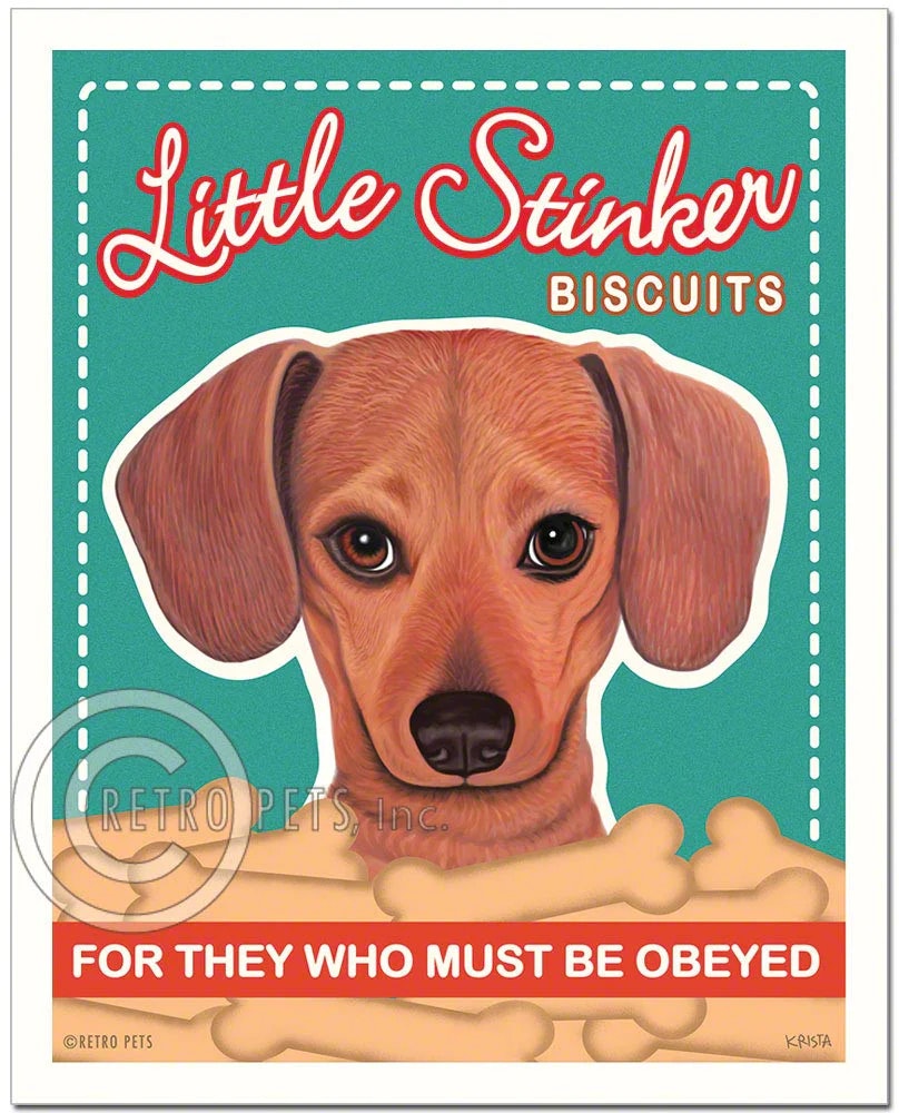 Konsttryck Krista Brooks, Little Stinker Biscuits – Tax