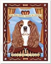 Konsttryck Krista Brooks, Patron Saint Of Royalty – Cavalier king charles spaniel