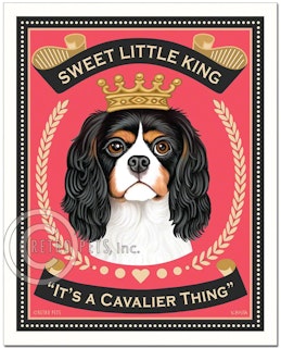 Konsttryck Krista Brooks, Sweet Little King – Cavalier king charles spaniel
