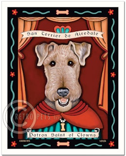 Konsttryck Krista Brooks, Patron Saint Of Clowns – Airedaleterrier
