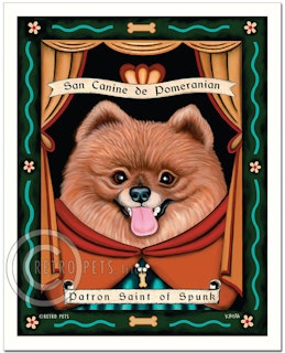 Konsttryck Krista Brooks, Patron Saint Of Spunk – Pomeranian