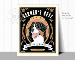 Konsttryck Krista Brooks, Berner's Best – Berner sennenhund