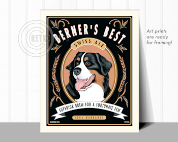 Konsttryck Krista Brooks, Berner's Best – Berner sennenhund