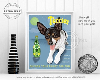 Konsttryck Krista Brooks, Terrier – Rat terrier
