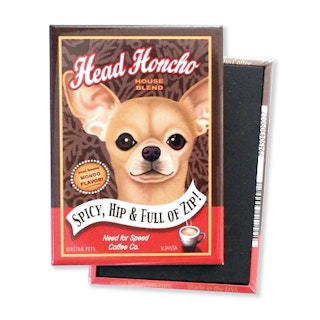 Kylskåpsmagnet Krista Brooks, Head Honcho – Chihuahua