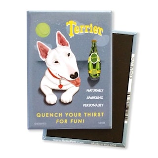 Kylskåpsmagnet Krista Brooks, Terrier – Bullterrier