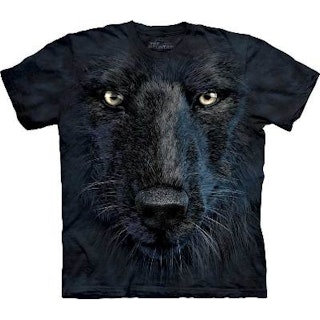 T-shirt – Black wolf face