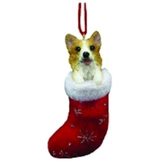 Juldekoration, julstrumpa – Welsh corgi