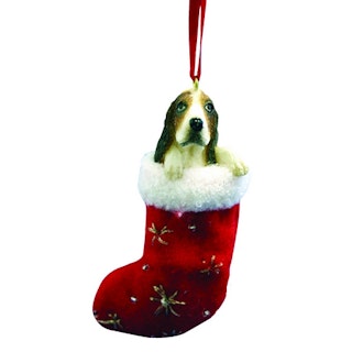 Juldekoration, julstrumpa – Basset hound