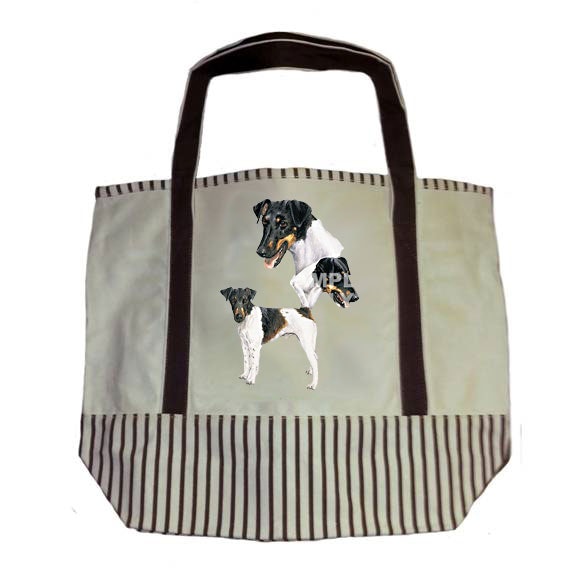 Tygväska, canvas – Foxterrier, 3 st