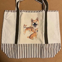 Tygväska, canvas – Shiba, 3 st