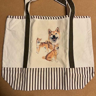 Tygväska, canvas – Shiba, 3 st