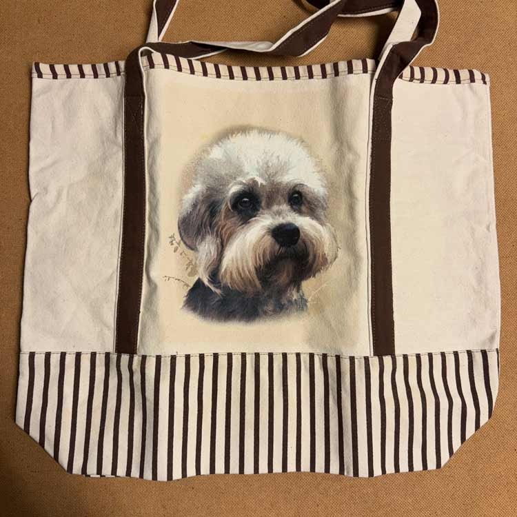 Tygväska, canvas – Dandie dinmont terrier