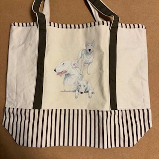 Tygväska, canvas – Bullterrier, 3 st