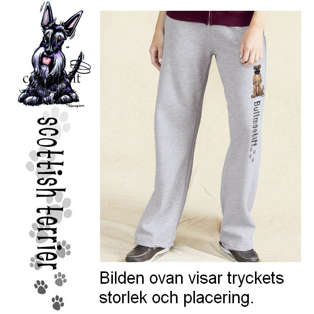 Sweatpants – Skotsk terrier, stl XL