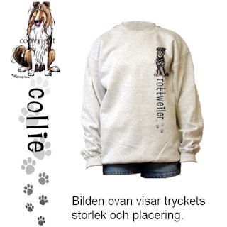 Sweatshirt – Collie, långhårig, stl XL