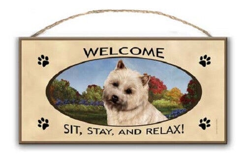 Skylt, Welcome – Cairnterrier