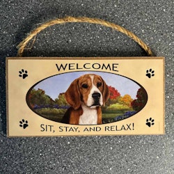 Skylt, Welcome – Beagle