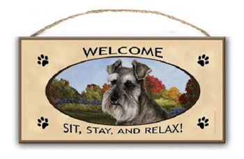 Skylt, Welcome – Schnauzer