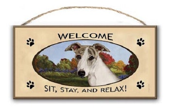 Skylt, Welcome – Whippet