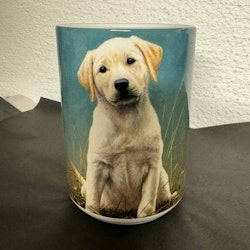 Mugg, fält – Labrador retriever, gul