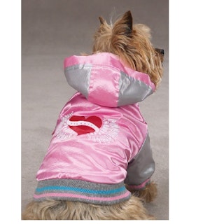 Hundjacka, Satin Bomber, rosa XXS
