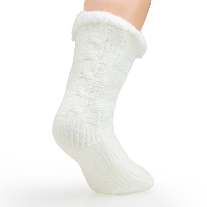 Vuoratut lämpimät sukat (Valkoinen)