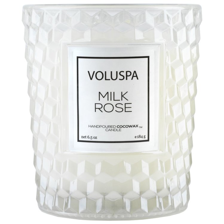 Voluspa - Milk Rose Textured Class Candle 40tim