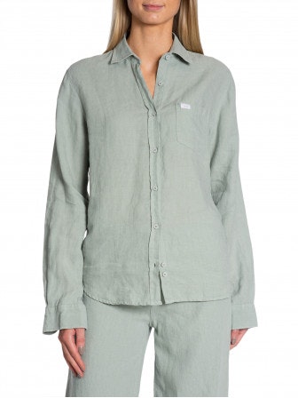 Lois Linneskjorta Lucas F 6930 Linen Summertime   Aqua Greyme