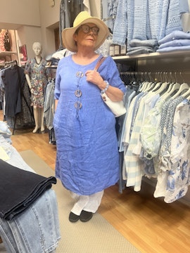 Linne klänning One size