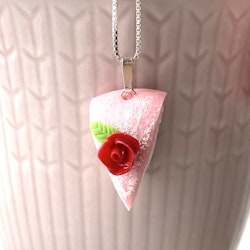 Pink Princess Cake Necklace Silver/Gold