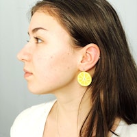 Lemon Slices Stud Earrings