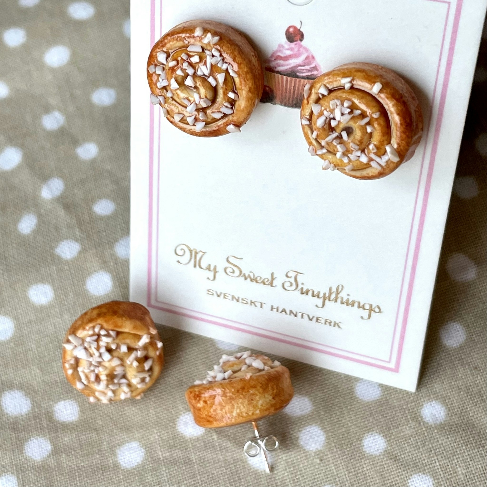 Cinnamon Buns Earrings Silver-Plated