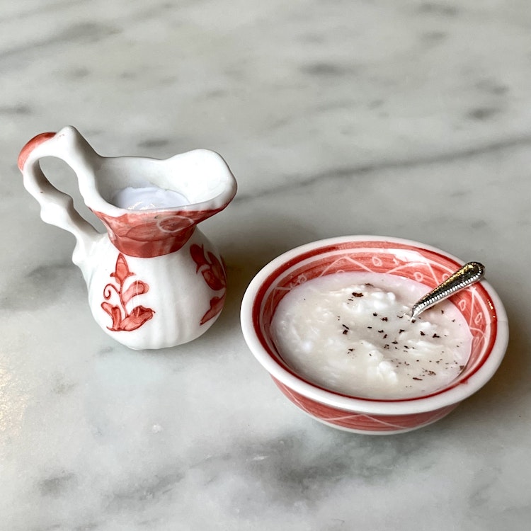 Christmas Oatmeal with Milk Can Miniature Set
