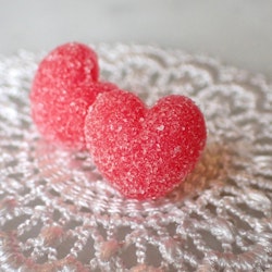 Jelly Hearts klein 1 Paar Ohrstecker/Clips